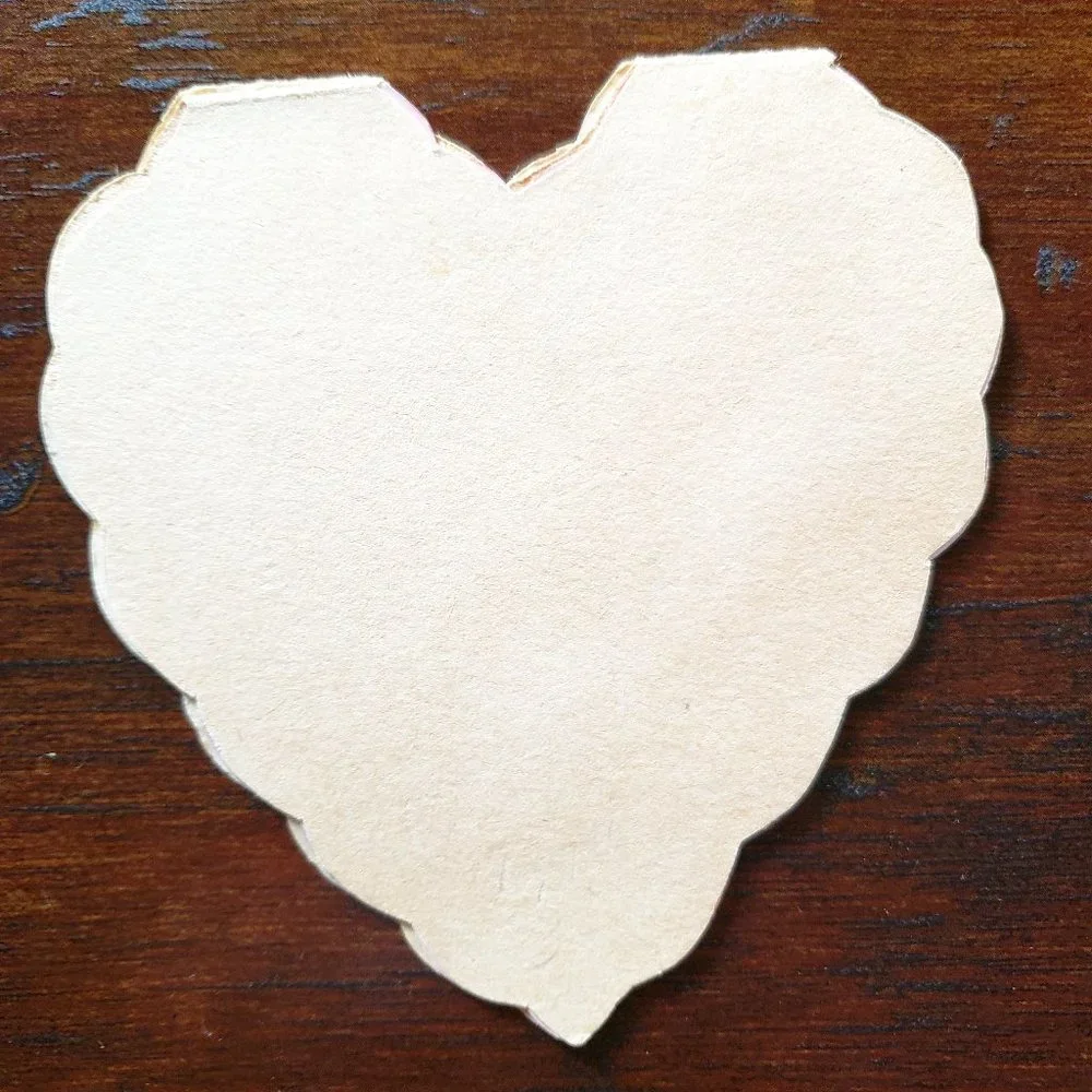 1940's Die Cut HEART SHAPE TWO BEARS 
